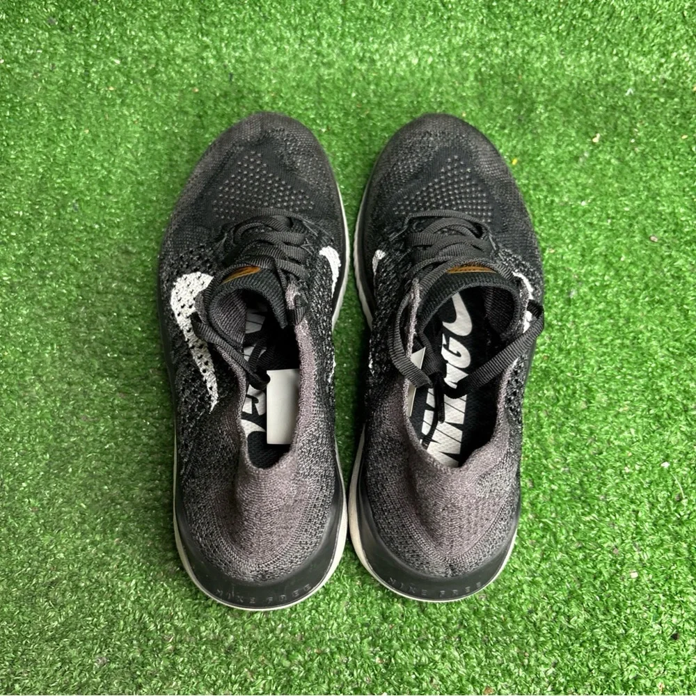 Nike Free RN Flyknit 2018 Women's Size 8 Running Shoes Black Gray‎